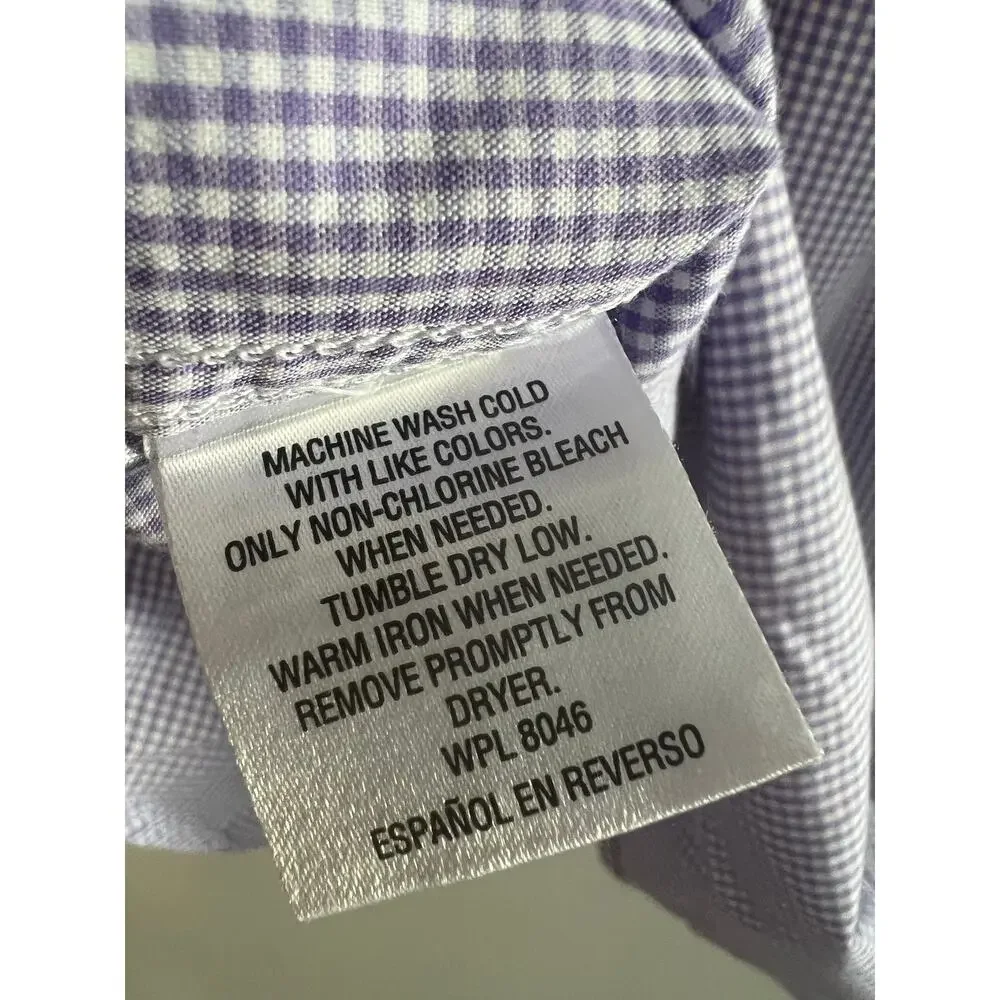 Alfani fitted performance men’s casual button-down dress shirt purple 15.5 34 35